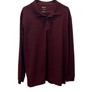 Haggar Men’s Shirt - pullover - XL - polyester- Red/Black